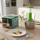 2L Manual Food Chopper | Stainless Steel Bowl & 4 Sharp Blades