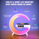 G63 Bluetooth Speaker with Wireless Charger | Atmosphere Wake-Up Light | Bedside Music Lamp | Multi-Mode Lighting
